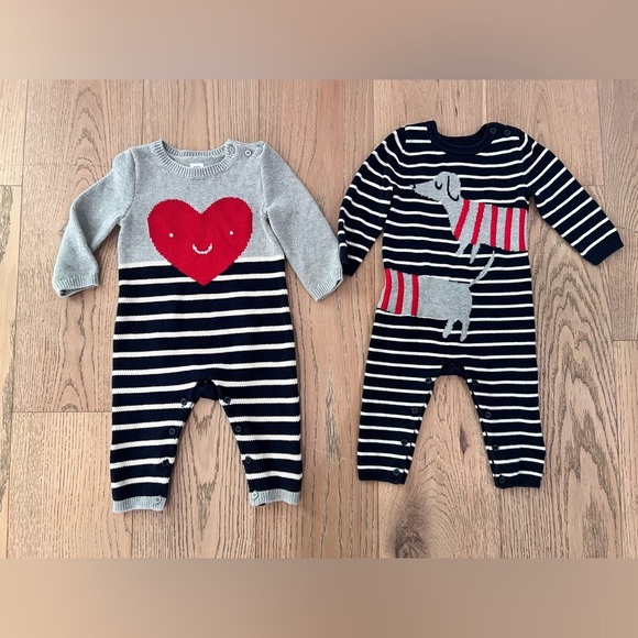 GAP Other - GAP Gray and Navy Striped Kids One Pieces
